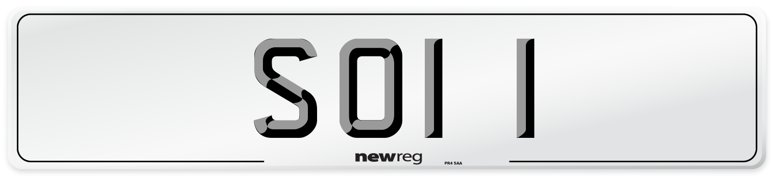 SOI 1 Number Plate from New Reg